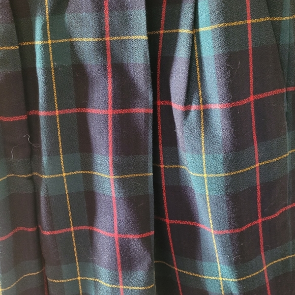 JHCollectibles Window Payne Plaid Vintage Wool Shorts Navy Green Red and Yellow - Picture 2 of 5